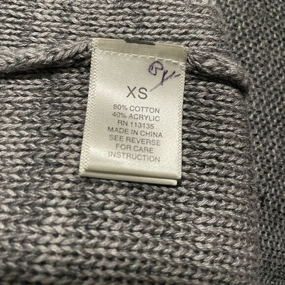 NWT Leo & Nicole Open Front Loose Knit Cardigan Lightweight Gray Women's X-Small - Picture 10 of 10